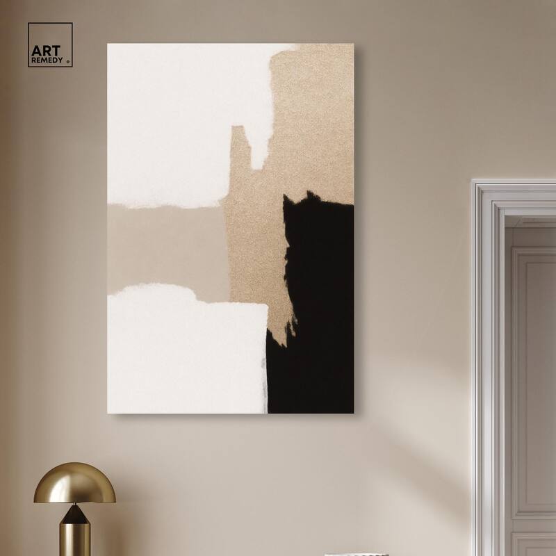 Beige and Black III Canvas by Art Remedy, Gallery Wrapped