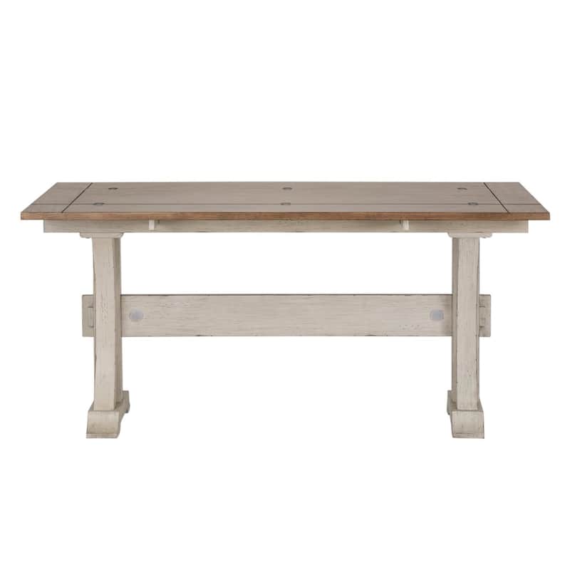Farmhouse Reimagined Antique White Flip Lid Sofa Table
