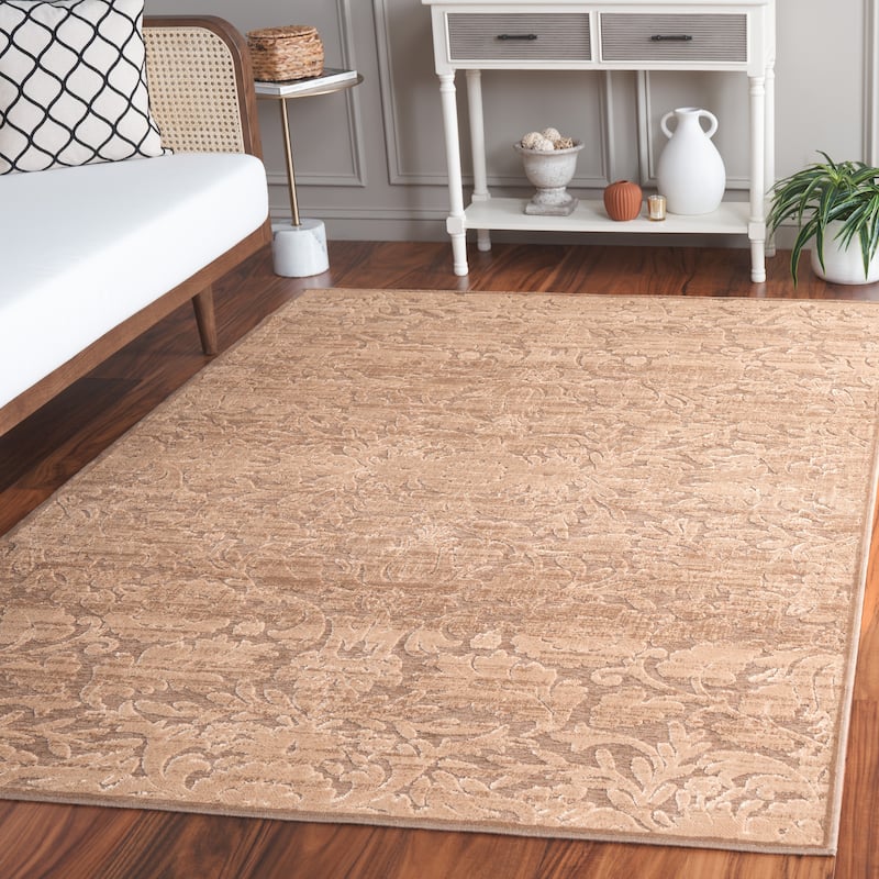 Martha Stewart by SAFAVIEH Bertha Viscose Rug - 5'3" x 7'6" - Caramel/Camel - 5'3" x 7'6"