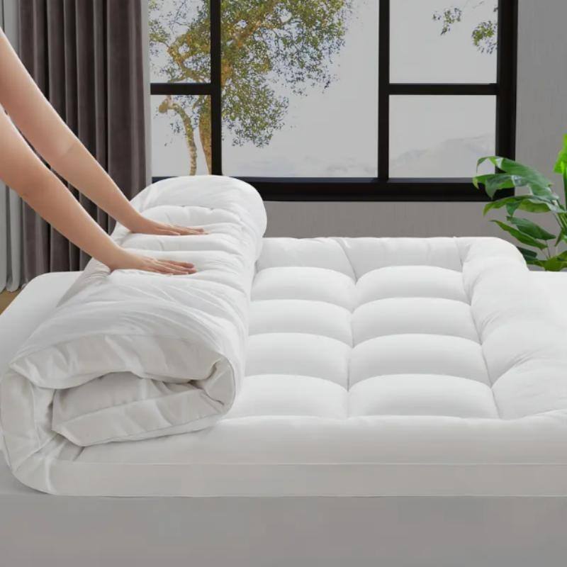450gsm Filled Cotton Mattress Topper Cooling Breathable,Waterproof Mattress Pad