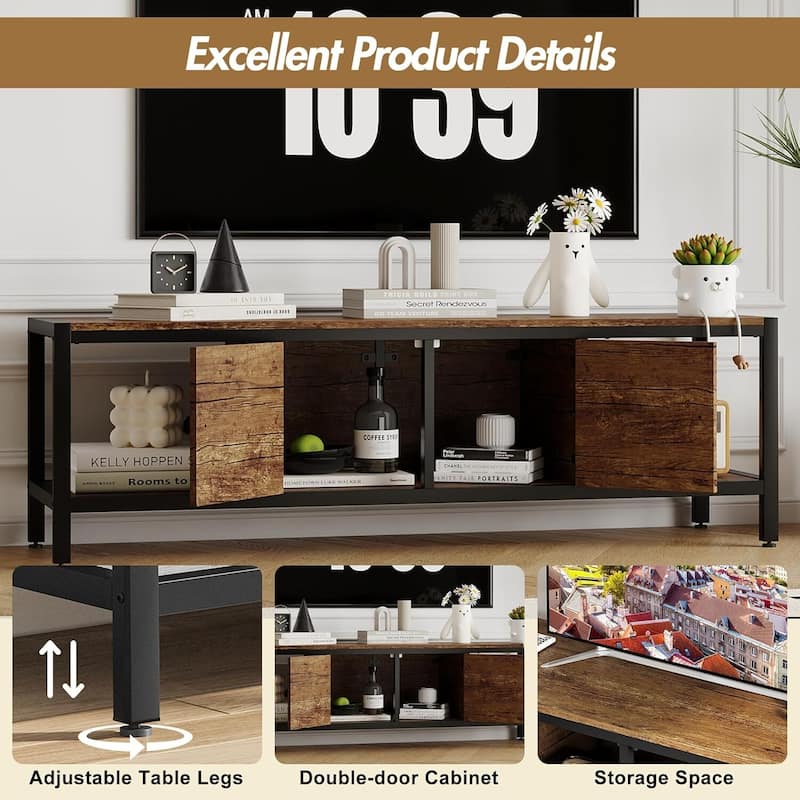 TV Stand for 58 Inch TV Entertainment Center Fits Up to 70 Inch TVs for Living Room - N/A