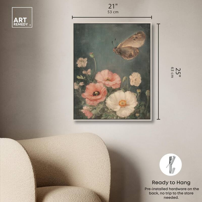 Shadowed Flutter II Canvas by Art Remedy