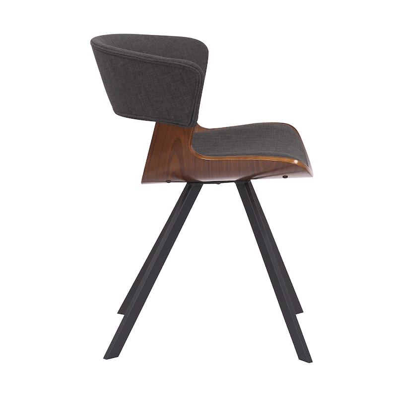 Ulric Wood and Metal Modern Dining Room Accent Chair