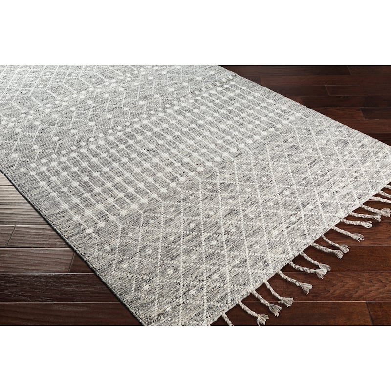 Vijay Handmade Bohemian Geometric Wool Area Rug