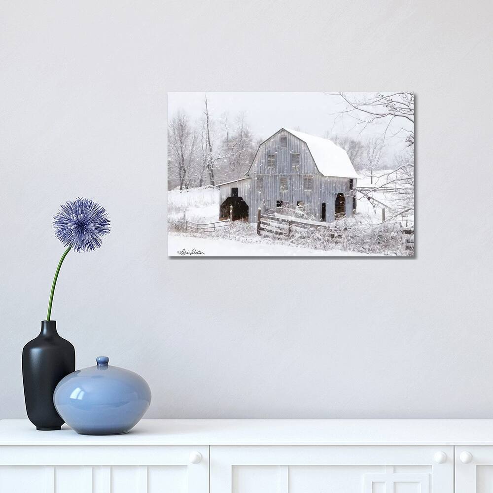 iCanvas "Blue Tinted Barn" by Lori Deiter Canvas Print