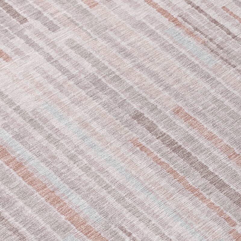 HomeRoots Striped Transitional Rectangle Outdoor Rug