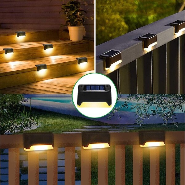 4 pack solar deck lights hotsell