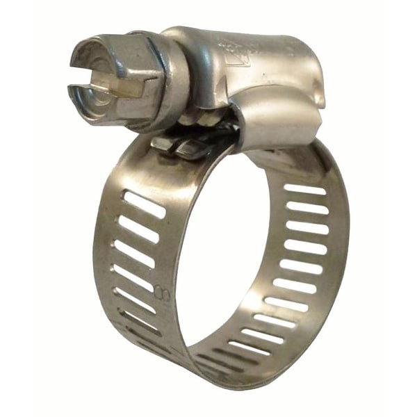 Industro 7/16" to 1" Durable Stainless Steel Hose Clamps, Silver - 25 Pack