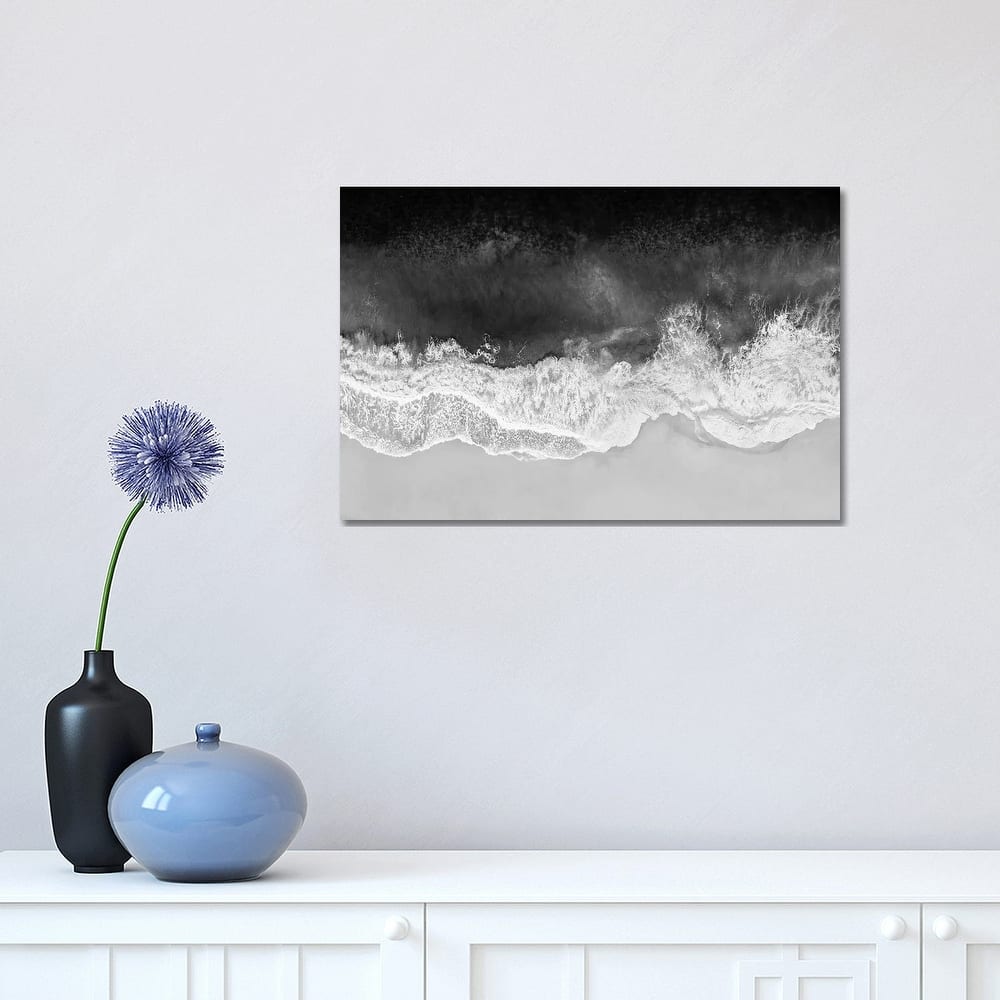 iCanvas "Waves In Black And White" by Maggie Olsen Canvas Print