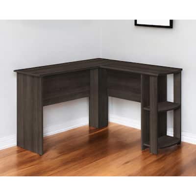 HomeRoots 47" Brown Wood L Shape Computer Desk