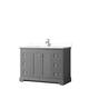 Option Dark Gray, Chrome Trim, White Quartz Top