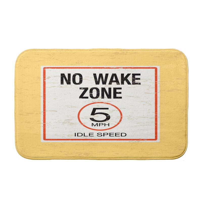 No Wake Bath Mat - 17 x 24 - Yellow