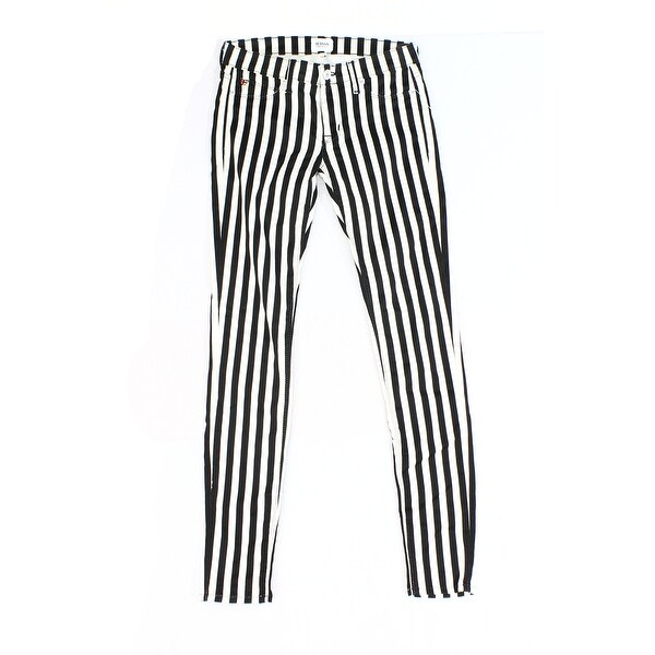 striped skinny jeans black and white