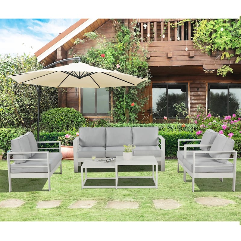 Royalcraft 6 pcs Aluminum Outdoor Patio Conversation Set