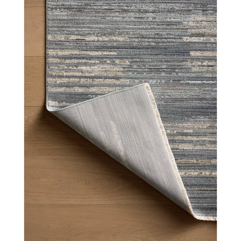 Alexander Home Bradley Modern Abstract Micro Fringe Area Rug
