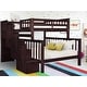 preview thumbnail 7 of 19, Taylor & Olive Trillium Twin over Full Stairway Bunk Bed Dark Cherry