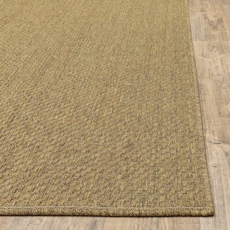 Style Haven Veranda Tonal Woven Basket Weave Indoor-Outdoor Rug
