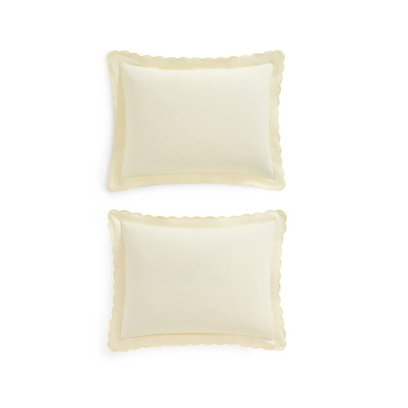 Martha Stewart Signature Scallop Solid Duvet Cover Set