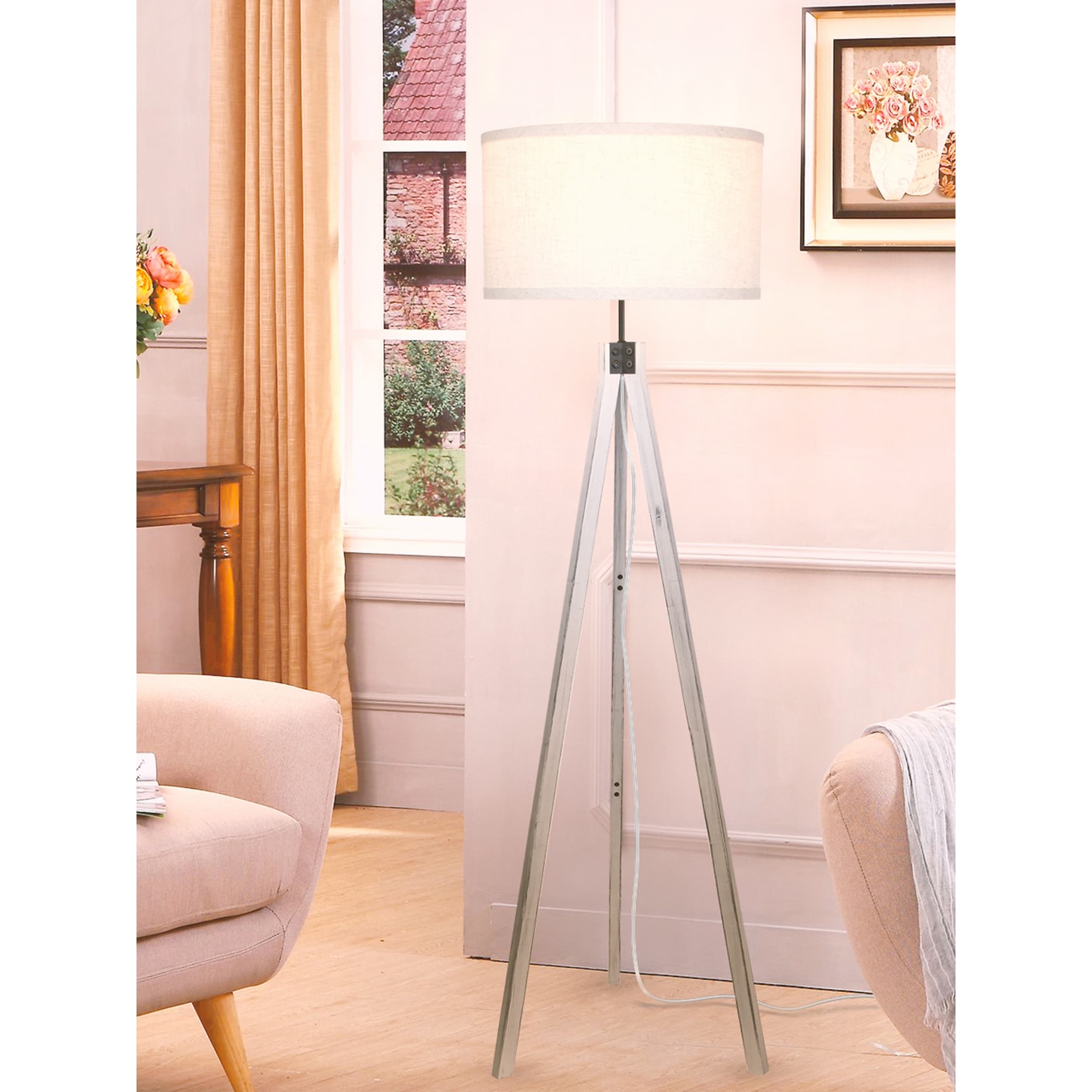 Rustic wood floor lamps on sale
