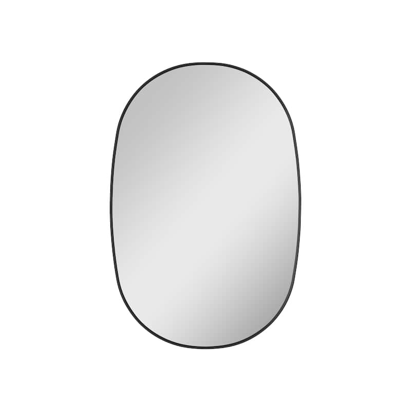 24 in. W x 36 in. H Bathroom Wall Mounted Oval Metal Framed Mirror - 24 in. W x 36 in. H
