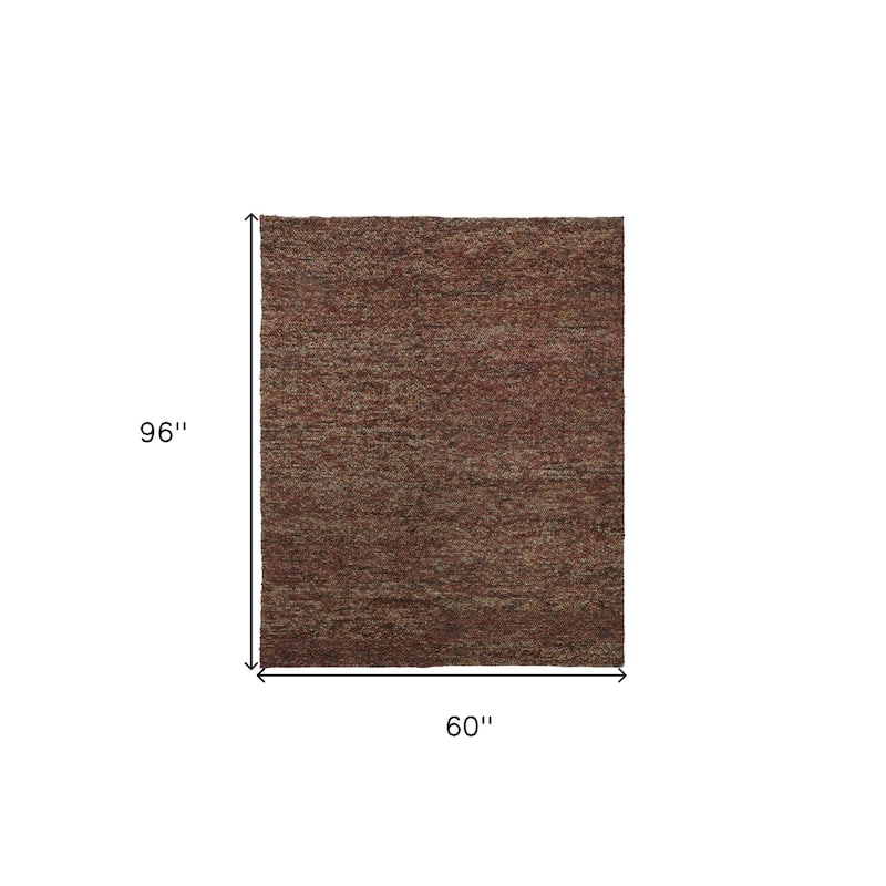 Tirev Distressed Stain Resistant Woven Durable Area Rug By HomeRoots - 96' X '60' X '0.68