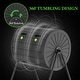 preview thumbnail 13 of 13, Outdoor Dual Chamber Tumbler Compost Bin 360° Dual Chamber Rotary Composter, 37.5 Gallon