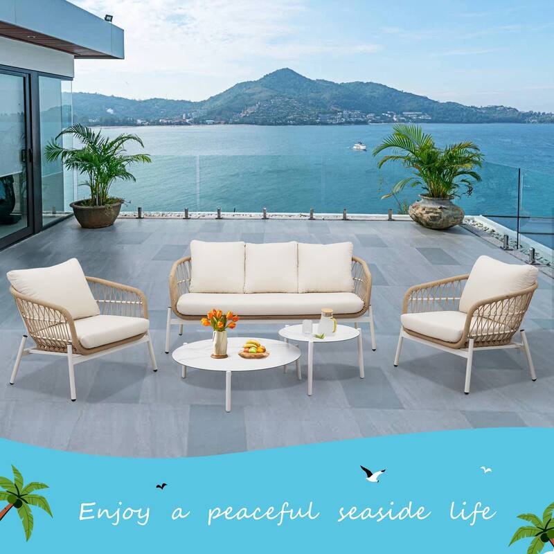 Royalcraft 5 - Person Outdoor Seating Group with Cushions