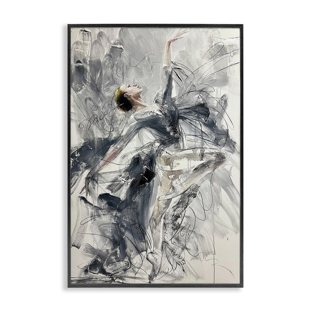 Stupell Elegant Pose Dancer Framed Giclee Art Design By Lucille Lee