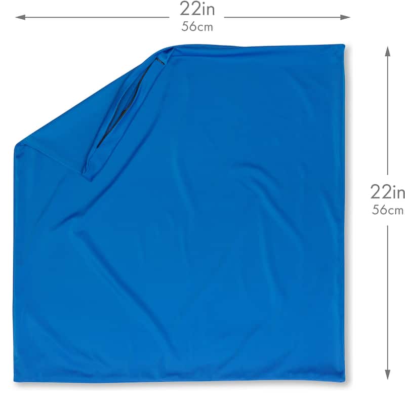Throw Pillow Cozy Soft Microbead Yeal Blue: 1 Pc