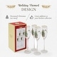 preview thumbnail 3 of 5, Spode Set of 4 Christmas Tree Champagne Flutes - 2.75" D x 10.25" H