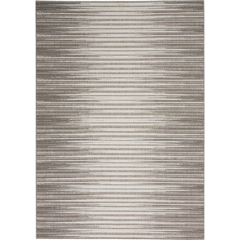 Nourison Calobra Traditional Geometric Stripe Indoor Outdoor Striped Area Rug