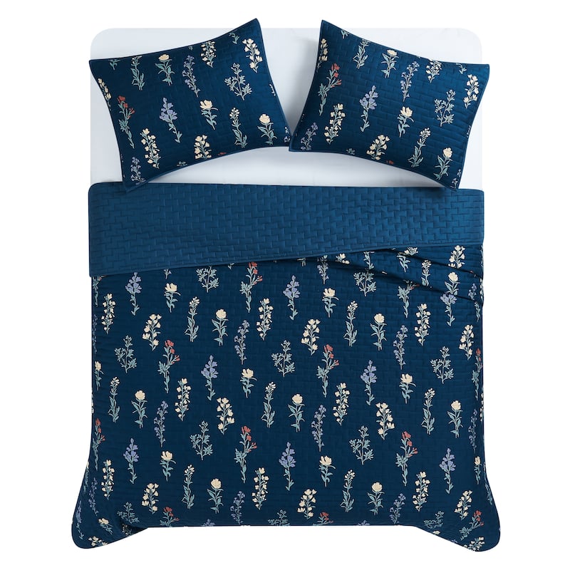 Cannon Avery Floral 3 Piece Quilt Set