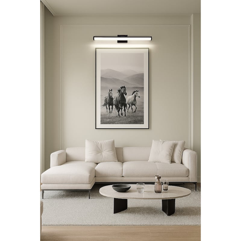 Cora 36 Inch LED Vanity 3 CCT Selectable Black Finish Acrylic Lens