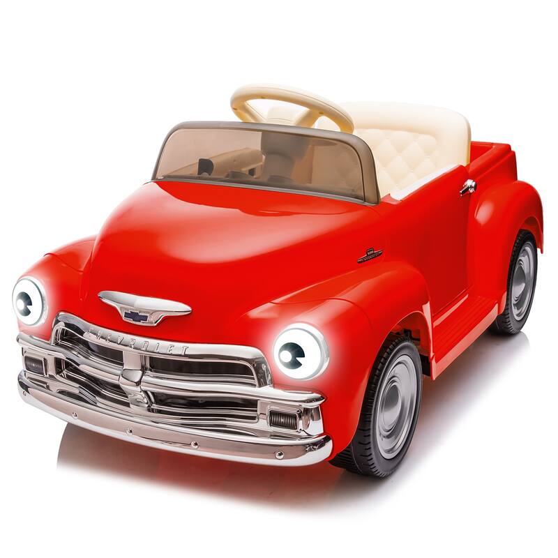 12V Electric Ride on Car with LCD Show and Parent Remote - Red