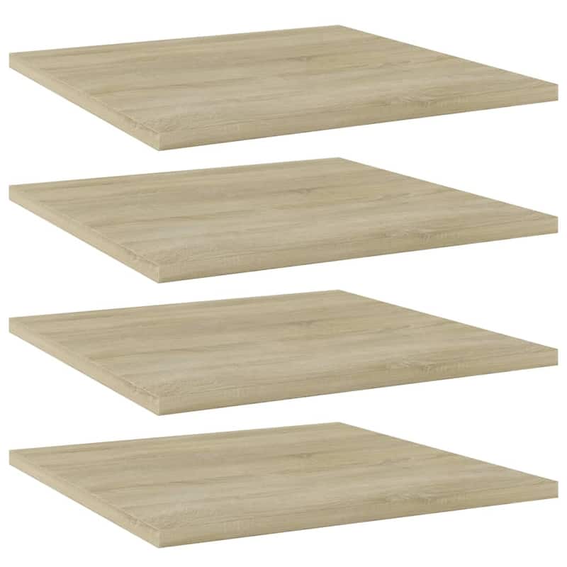 vidaXL Bookshelf Boards 4 pcs Sonoma Oak 15.7"x15.7"x0.6" Chipboard