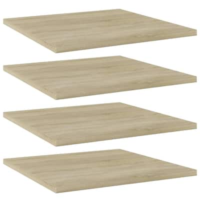 vidaXL Bookshelf Boards 4 pcs Sonoma Oak 15.7"x15.7"x0.6" Chipboard