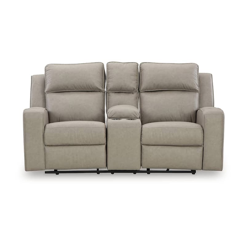 Signature Design by Ashley Lavenhorne Reclining Loveseat with Console - 77"W x 42"D x 43"H