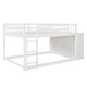 preview thumbnail 4 of 7, White Pine Wood Bunk Bed with Drawers, Shelves, Built-in Ladder