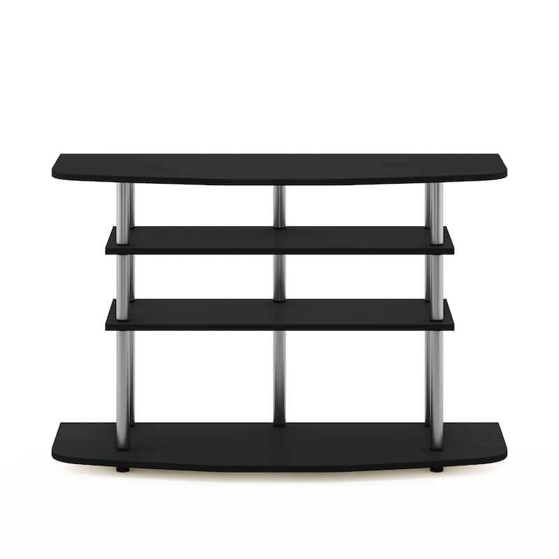 Furinno Frans Turn-N-Tube 4-Tier TV Stand for TV up to 46, Black Oak - Black Oak