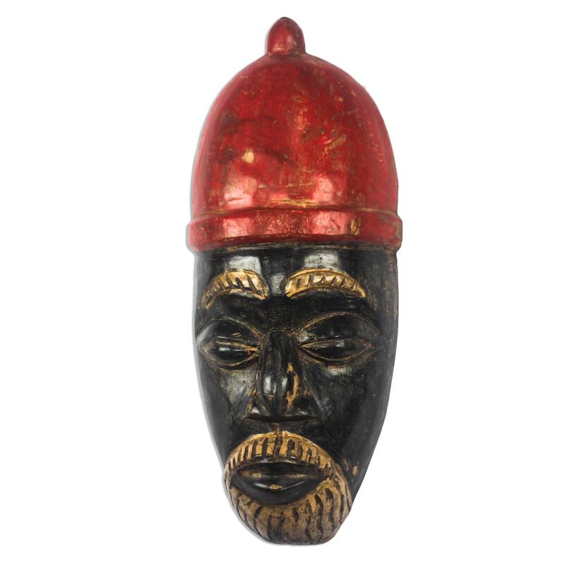 Novica Handmade Igwe Crown African Wood Mask