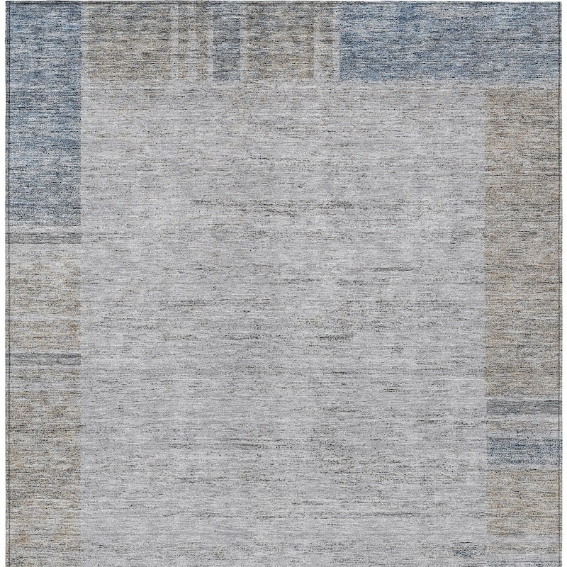 HomeRoots Geometric Transitional Rectangle Outdoor Rug