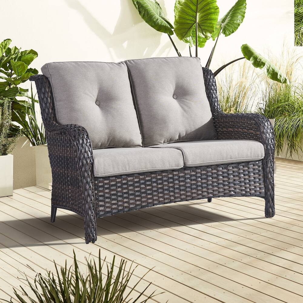 Gymojoy Outdoor Furniture Patio Sofa Loveseat Rattan Sofa Garden Sofa