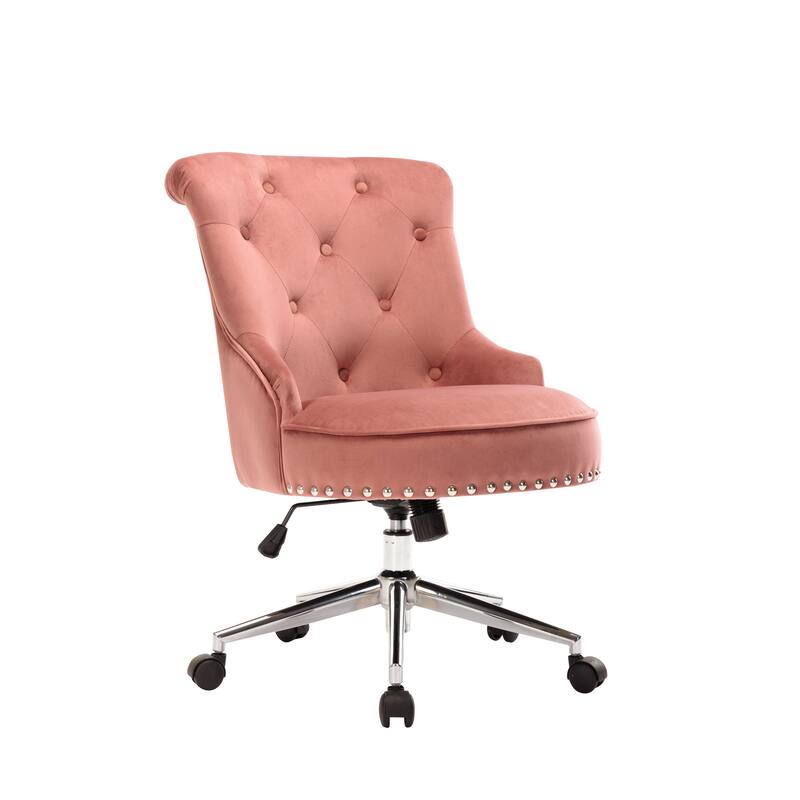 Porthos Home Jaron Office Chair - Tufted Wingback & Velvet Upholstery