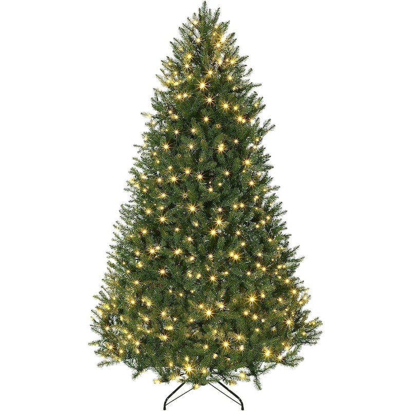 Artificial Christmas Tree, Premium Unlit Hinged Design for Holiday Home Decor