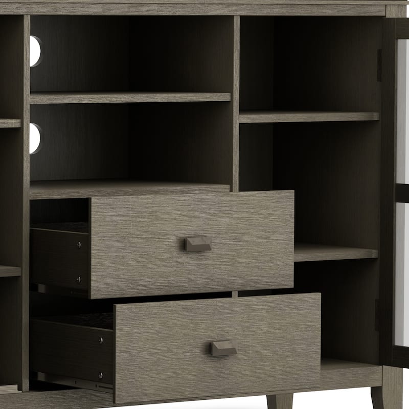 WYNDENHALL Stratford 53-inch Solid Wood TV Media Stand - 53 inch wide