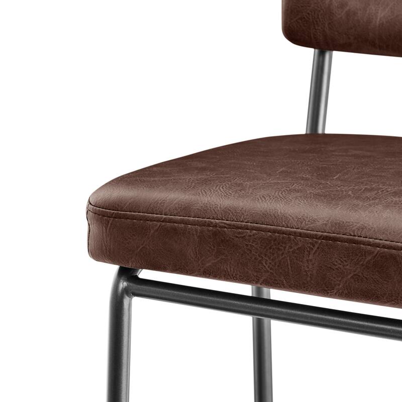 NPD Furniture Zander Faux Leather Counter Stool (Set of 4)