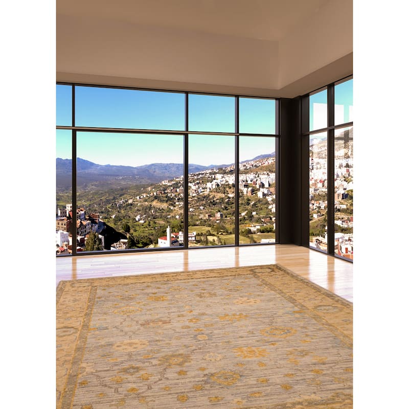 ECARPETGALLERY Hand-knotted Jules Serapi Light Grey Wool Rug - 8'9 x 12'2