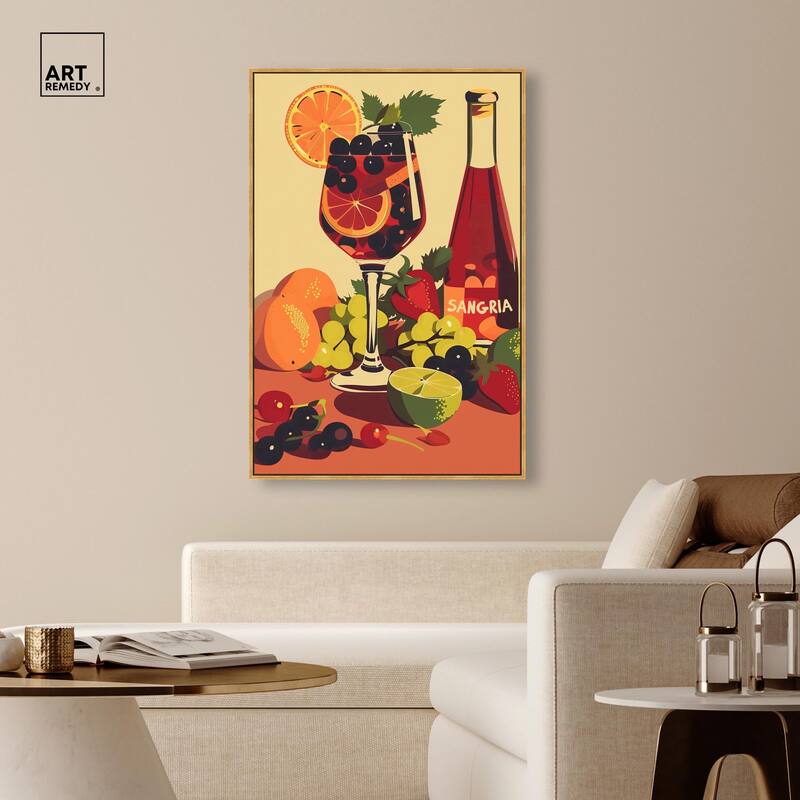 Sangria Drink Canvas by Art Remedy