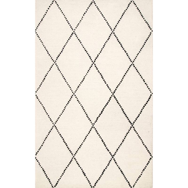 Nuloom Handmade Dotted Trellis Wool Kids Nursery Rug