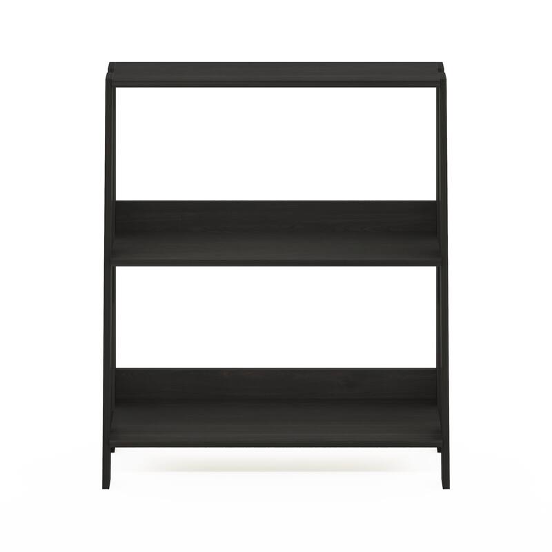 Furinno Ladder Bookcase Display Shelf, 3-Tier, Espresso